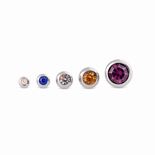 Jeweled Replacement Steel Ball for Captive Bead Ring — Price Per 1Jeweled Replacement Steel Ball for Captive Bead Ring — Price Per 1