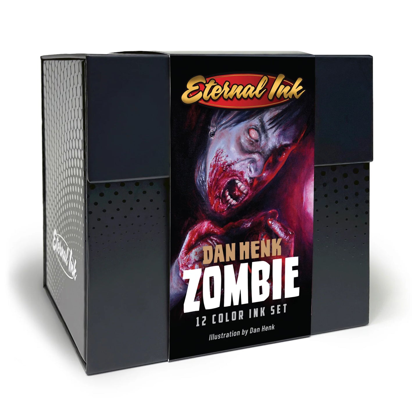 Eternal Tattoo Ink - Zombie Color Set of 12 - 1oz Bottles - Monster Steel