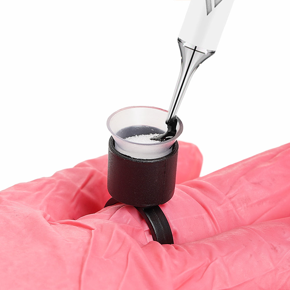 Bag of 50 Cosmetic Ink Cup Holder Finger Ring - Monster Steel