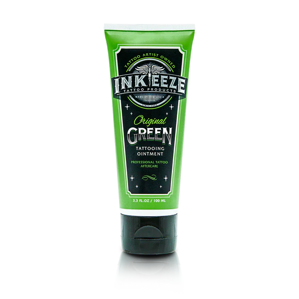 3.3oz Tube of Green Glide Tattooing Ointment by INK-EEZE - Monster Steel