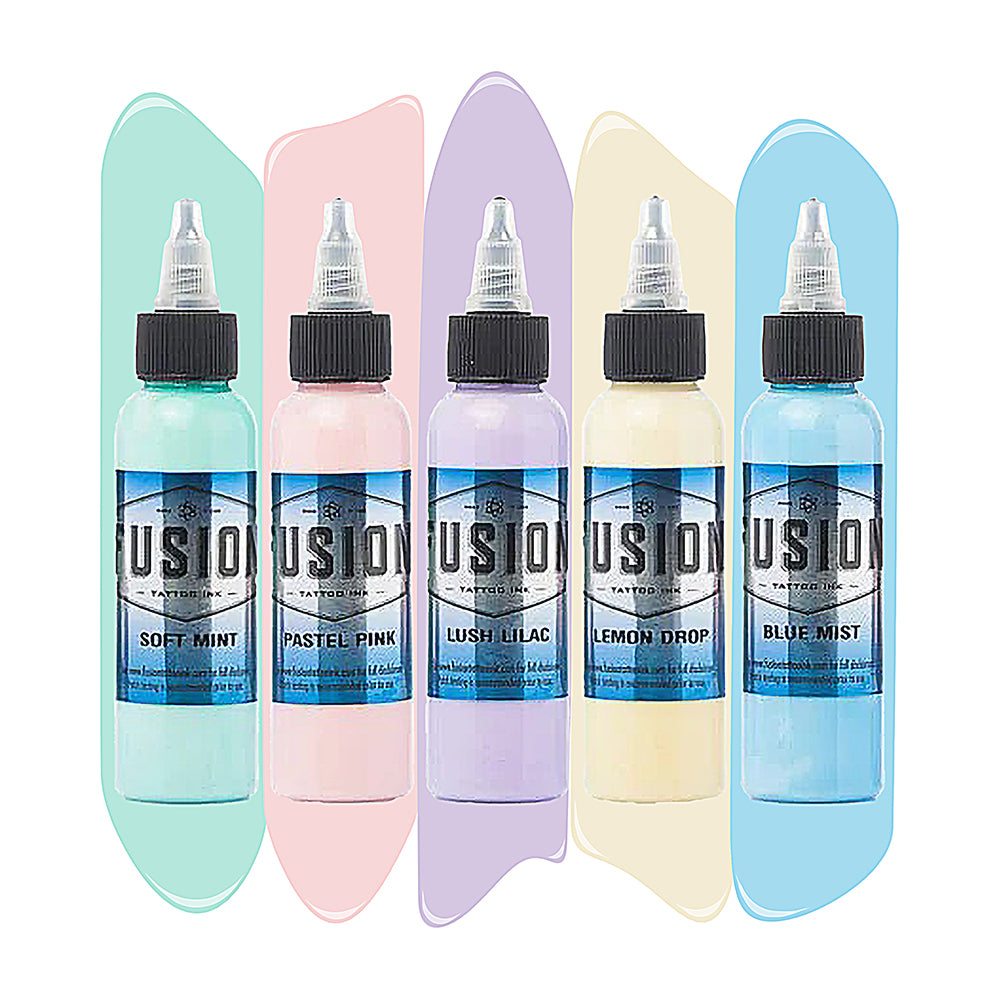 Fusion Tattoo Ink | Pastel 5-Color Set | 1 oz - Monster Steel