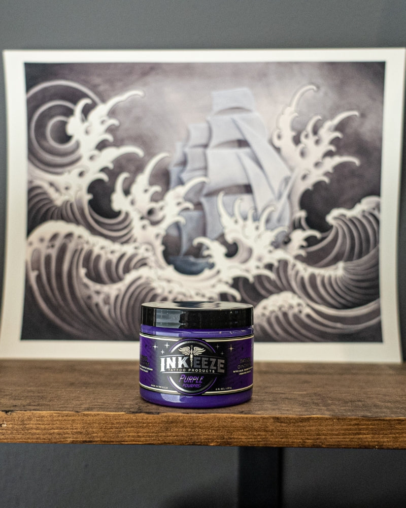 6oz Jar of Purple Glide Tattooing Ointment by INK-EEZE - Monster Steel