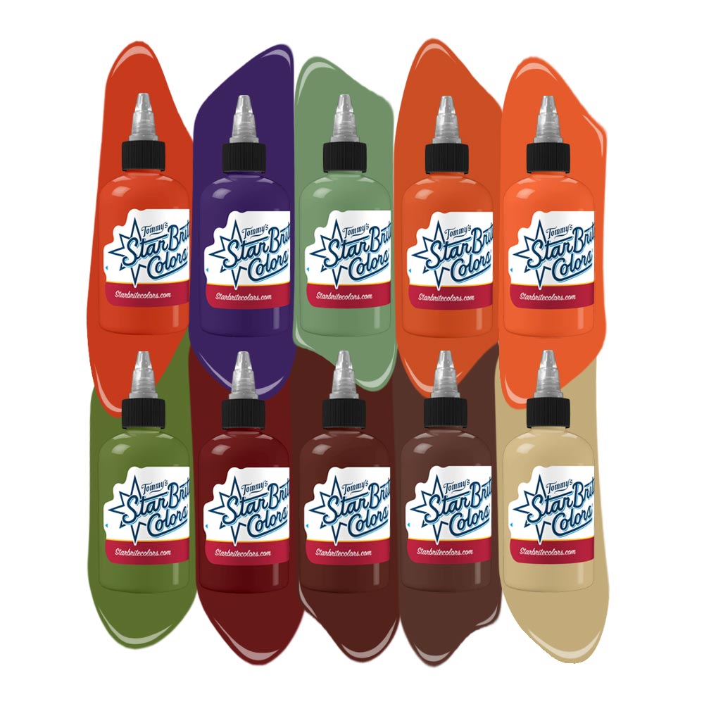 StarBrite Sterilized Tattoo Ink | Payne Portrait Series | 1 oz 10-Bottle Set - Monster Steel