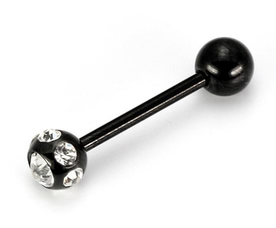 14g 5/8" Blackout Disco Straight Barbell - Monster Steel