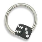 14g 1/2" Dice Captive Bead Ring - Price Per 10 - Monster Steel