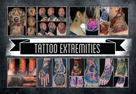 Tattoo Extremities: Artistic Focus on the Head, Hands, Neck and Feet - Book - Monster Steel