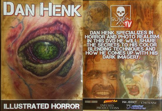 Dan Henk Tutorial in Tattooing Dark Imagery & Color Blending Techniques - Tattoo Tutorial DVD - Monster Steel
