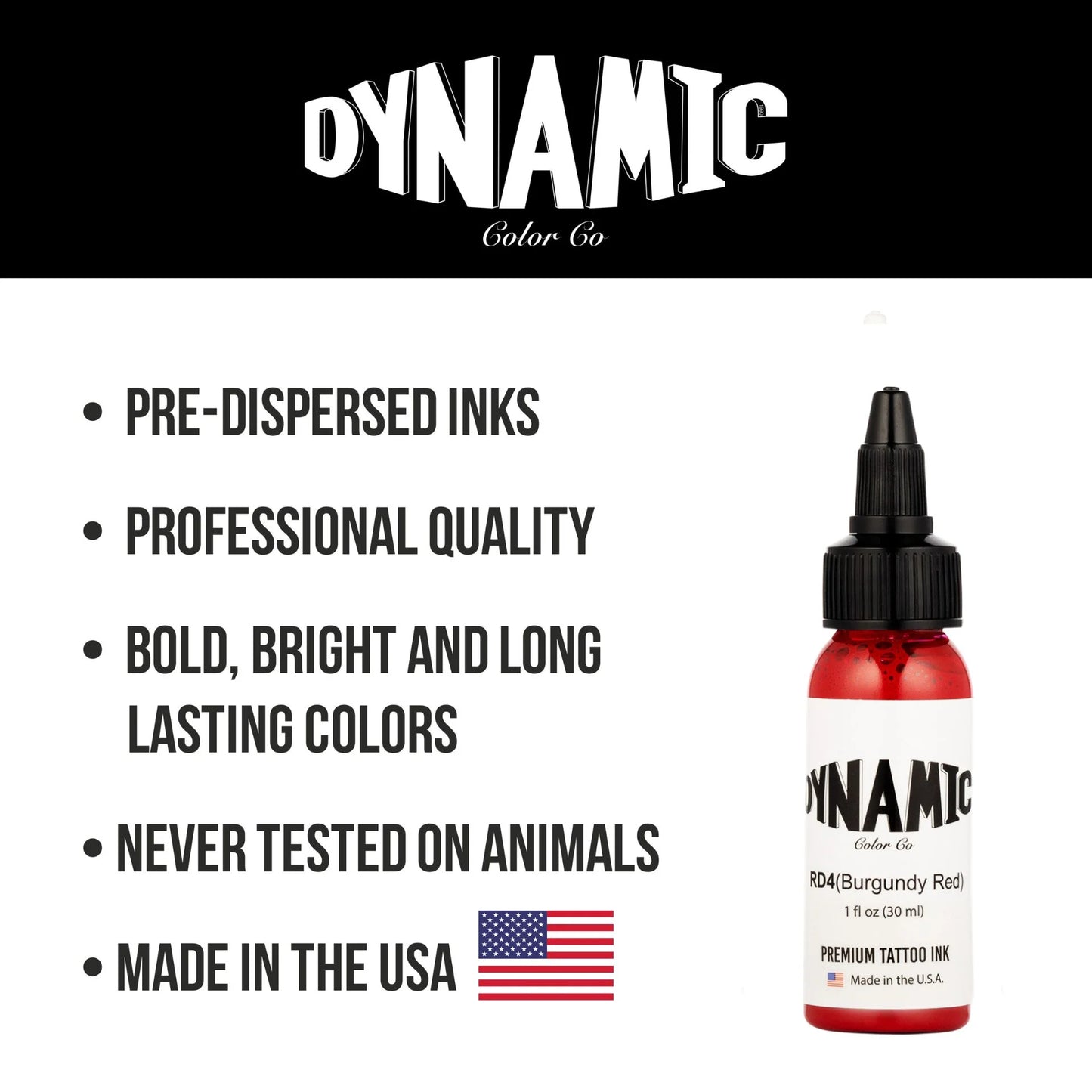 Dynamic Tattoo Ink Burgundy Red 1 oz - 5