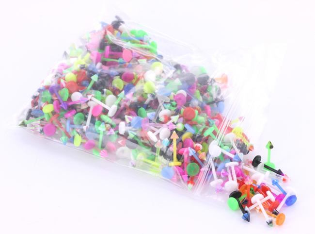 16g 3/8" PTFE Labret Mix with 3mm Cones - Open