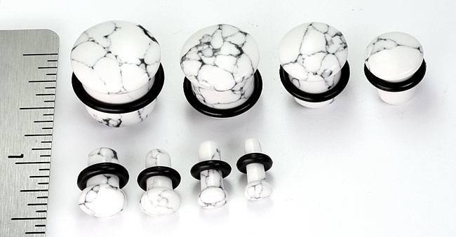 Top Hat WHITE PINE STONE Plug with Black Oring - 8g - 9/16" - Price Per 1 - Monster Steel