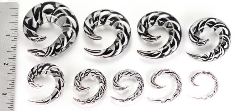 8g - 5/8" Pyrex Glass RIBBON SPIRAL - Price Per 1 - Monster Steel