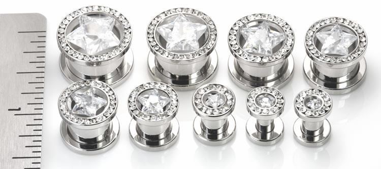 SUPERSTAR Studded Threaded Tunnel 6g - 9/16" - Price Per 1 - Monster Steel
