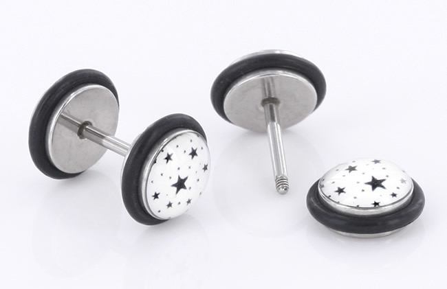 GALAXY illusion Fake Piercing Plug - Price Per 1 Fake Plug - Monster Steel