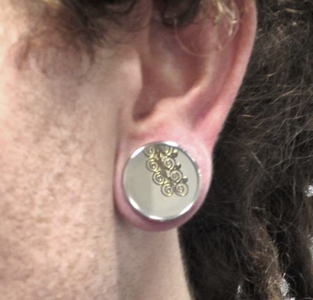 MIRROR Plug Threaded Tunnel - Actual Mirror Front - 2mm - 26mm - Price Per 1 - Monster Steel