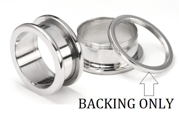 BACKING ONLY For Threaded Tunnels 10g to 1" - Price Per 1 - Monster Steel