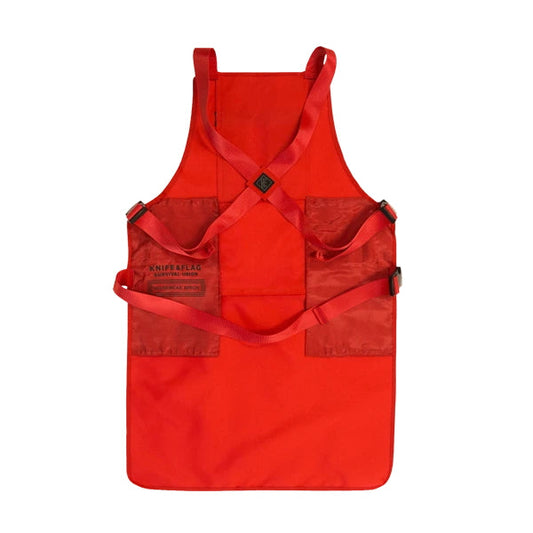 Knife & Flag Non-Porous Core Apron — Red — Minor Blemish - Painful Pleasures