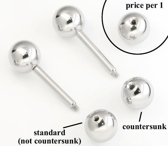 8g Countersunk, Counterbored Steel Ball — Price Per 1 - Monster Steel