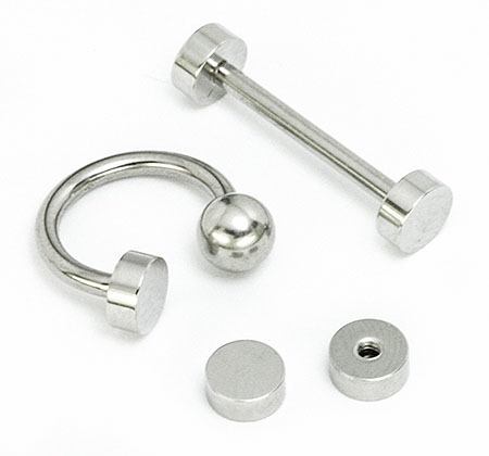 4mm Disc for Externally Threaded 18g–16g Jewelry — Price Per 1 - Monster Steel