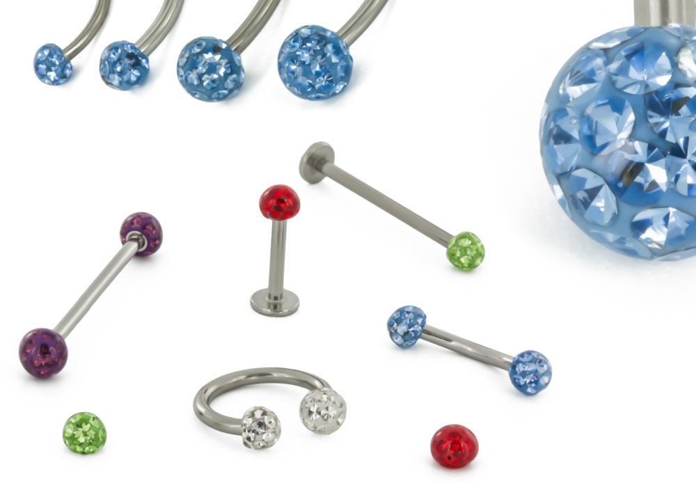 14g 6mm Jeweled Enamel Ball — Price Per 1 - Monster Steel