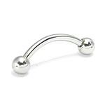 18g Stainless Steel Bent Barbell with External Threading - Monster Steel