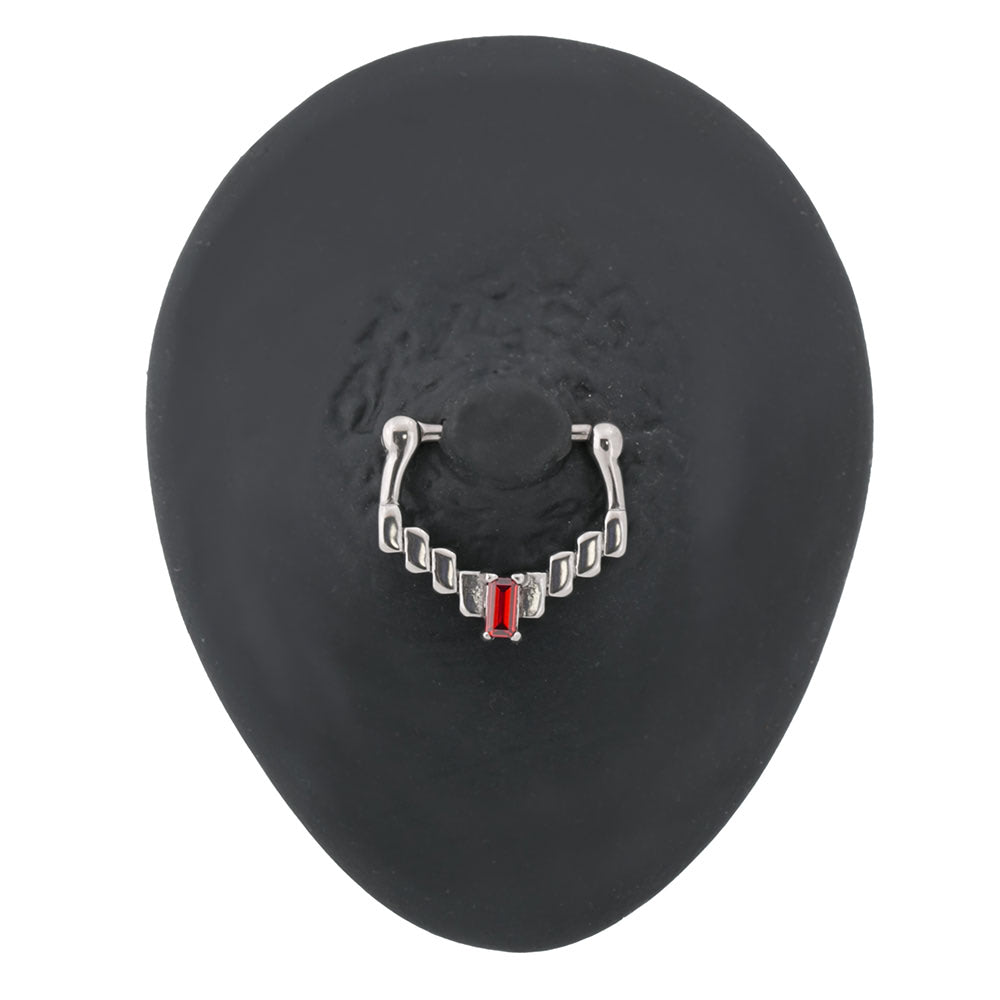 Red Jewel Mayan Vector Nipple Clicker — Clicker Mechanism