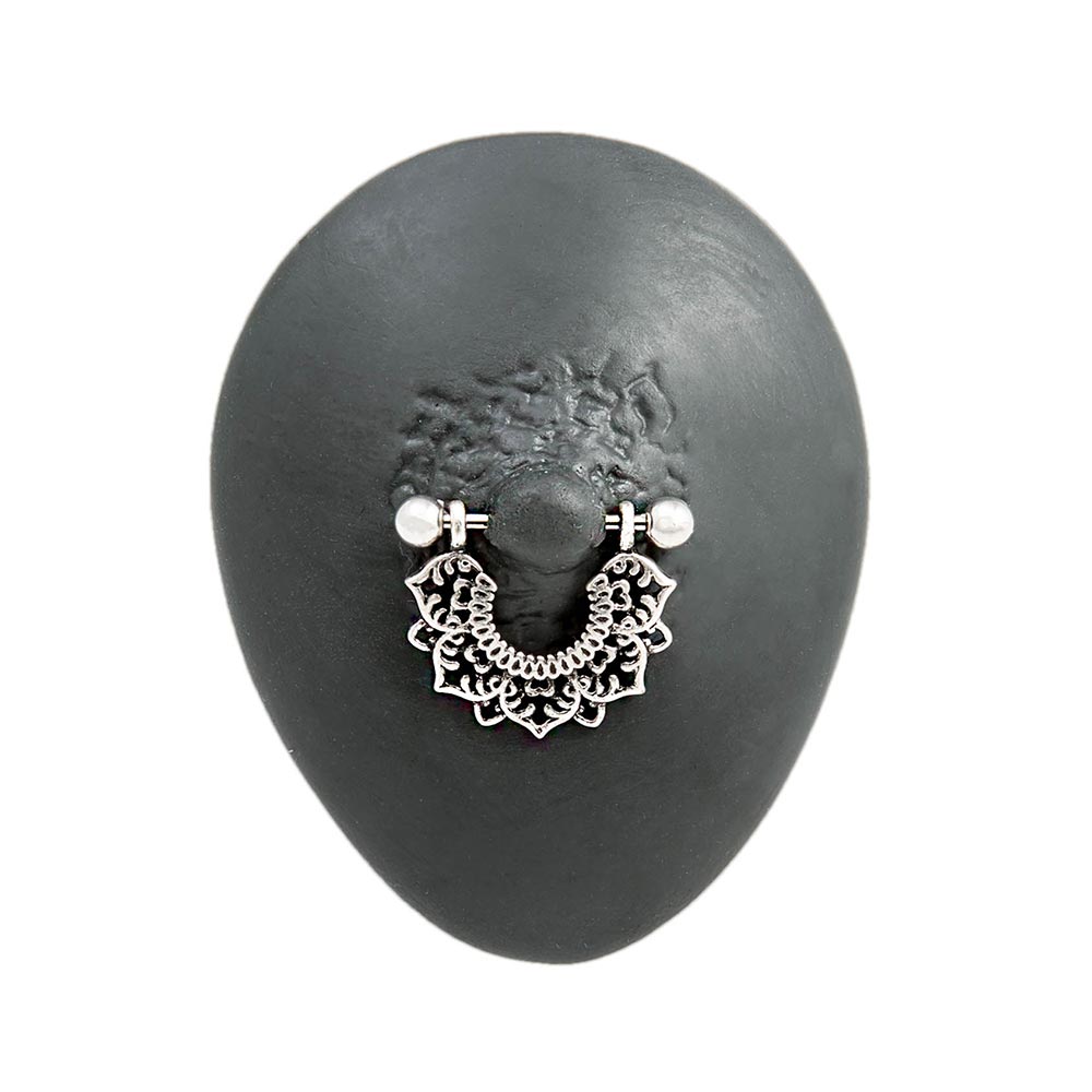 14g Lotus Flower Burst Nipple Shield Jewelry — Removable Straight Barbell and Shield