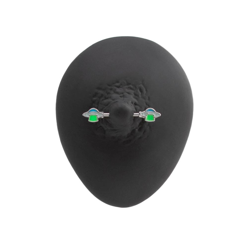 14g 15.5mm UFO Abduction Nipple Barbell — Price Per 1 (Main)