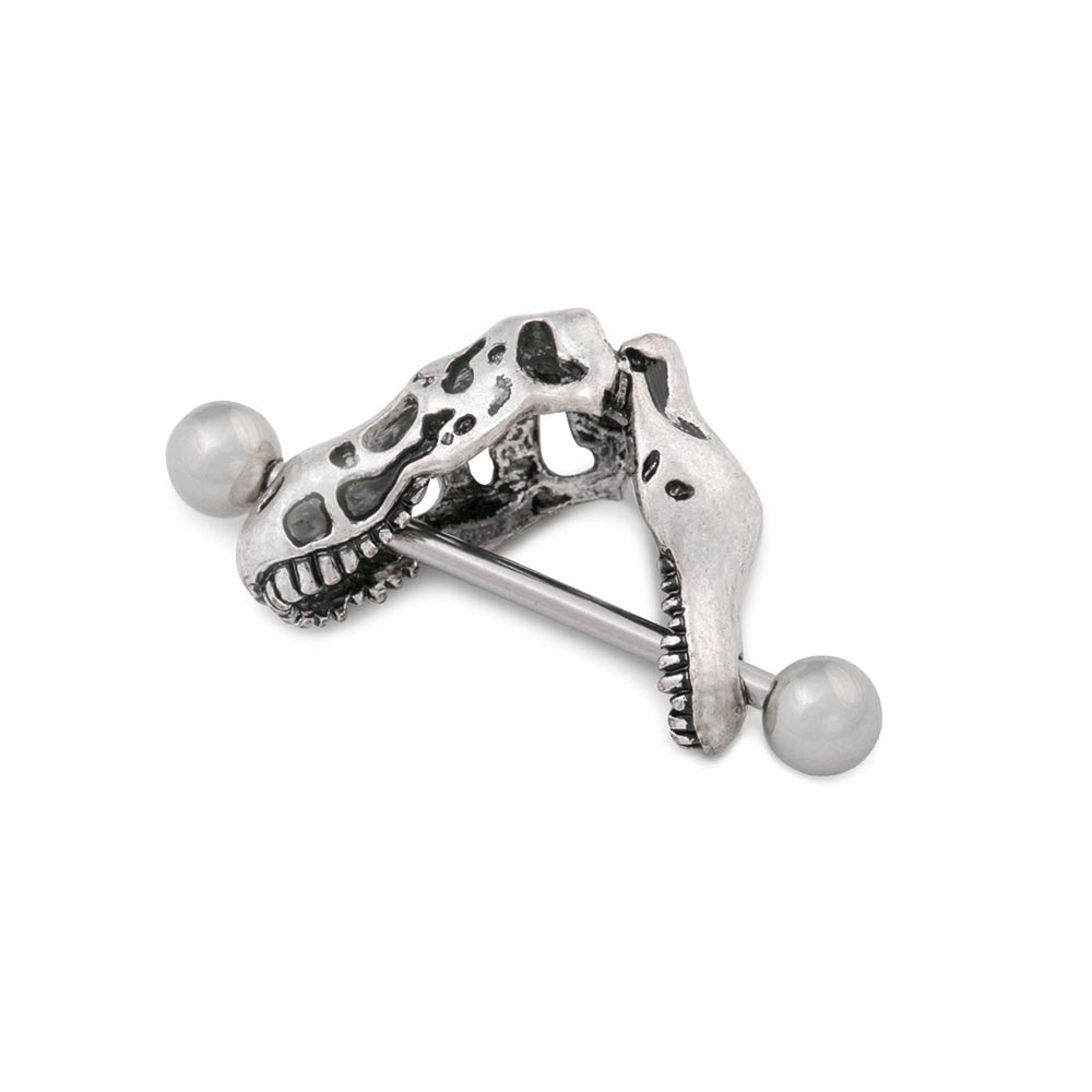 14g T-Rex Skull Nipple Shield Jewelry Price Per 1 Monster Steel 14g T-Rex Skull Nipple Shield Jewelry Price Per 1 Monster Steel