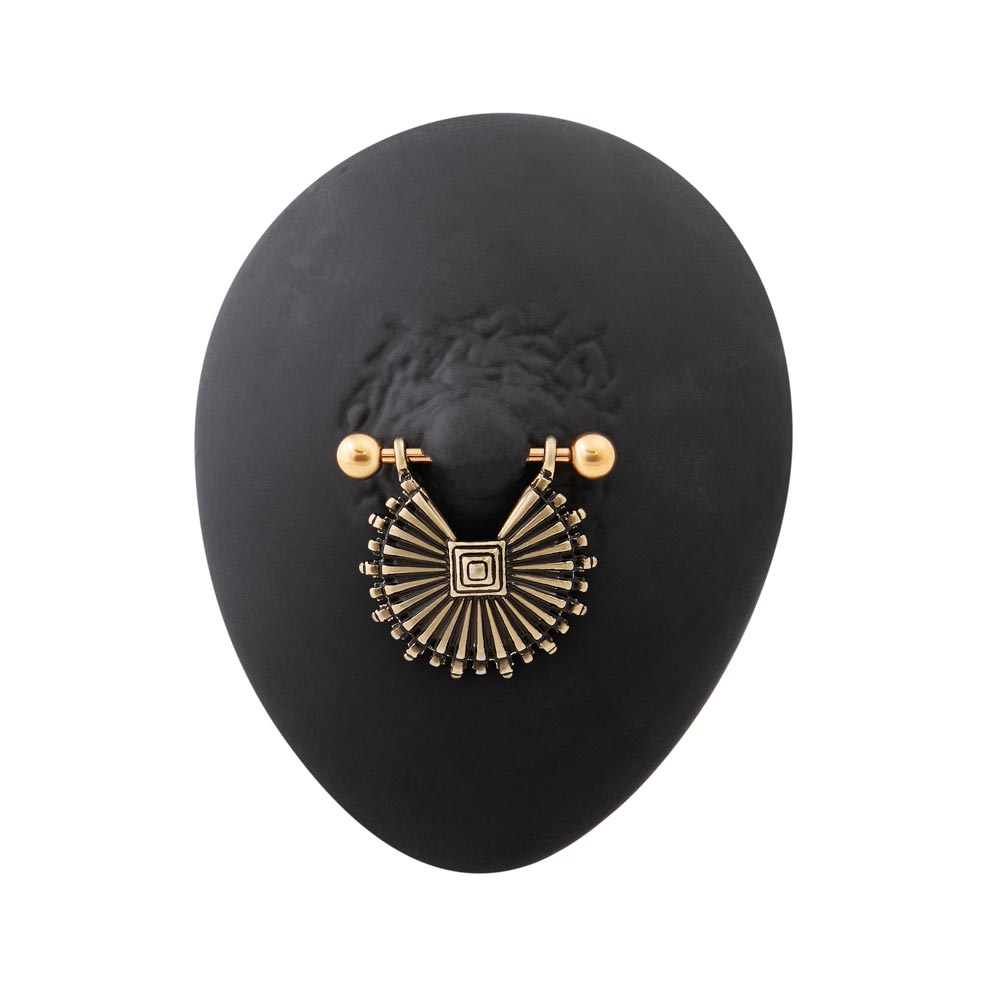 14g Aztec Sun Rays Nipple Shield Jewelry — Price Per 1 (threads)