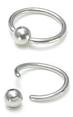 10g Annealed Steel Captive Bead Ring — Price Per 1 - Monster Steel