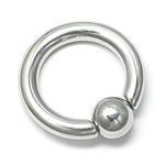 4g Stainless Steel Captive Bead Ring with Snap Fit Ball - Monster Steel