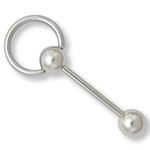 14g 5/8" Slave Doorknocker Barbell - Monster Steel