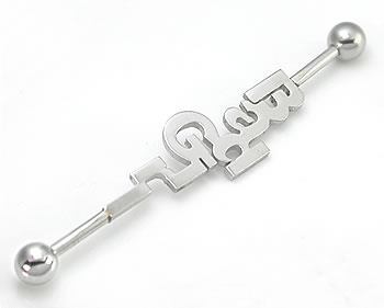 14g 1.5" Bad Girl Industrial Barbell - Monster Steel