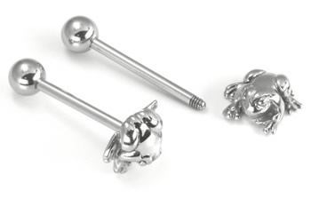 14g 5/8" Steel Casted Frog Straight Barbell - Monster Steel