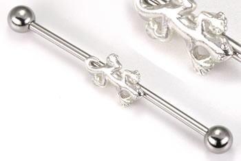 14g 1.5” Gecko Industrial Barbell - Monster Steel