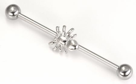14g 1.5" Spider Industrial Barbell - Monster Steel