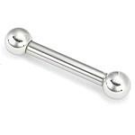 10g Externally Threaded Stainless Steel Straight Barbell - Monster Steel