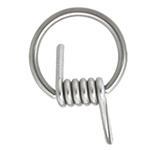 Surgical Steel Captive Ring With Wire Spring Closure – 16g 14g 12g 10g 8g