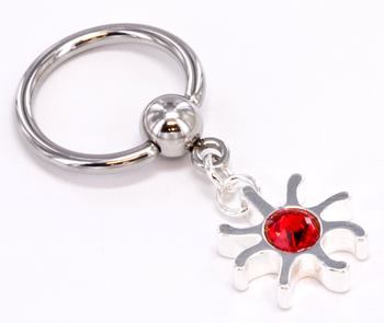 14g Solar Flare Captive Ring - Monster Steel