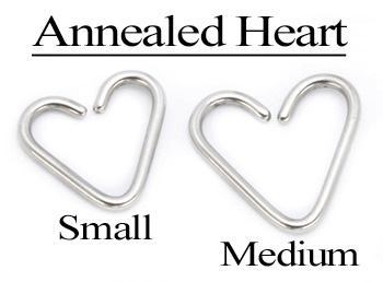 18g Annealed Steel Heart18g Annealed Steel Heart