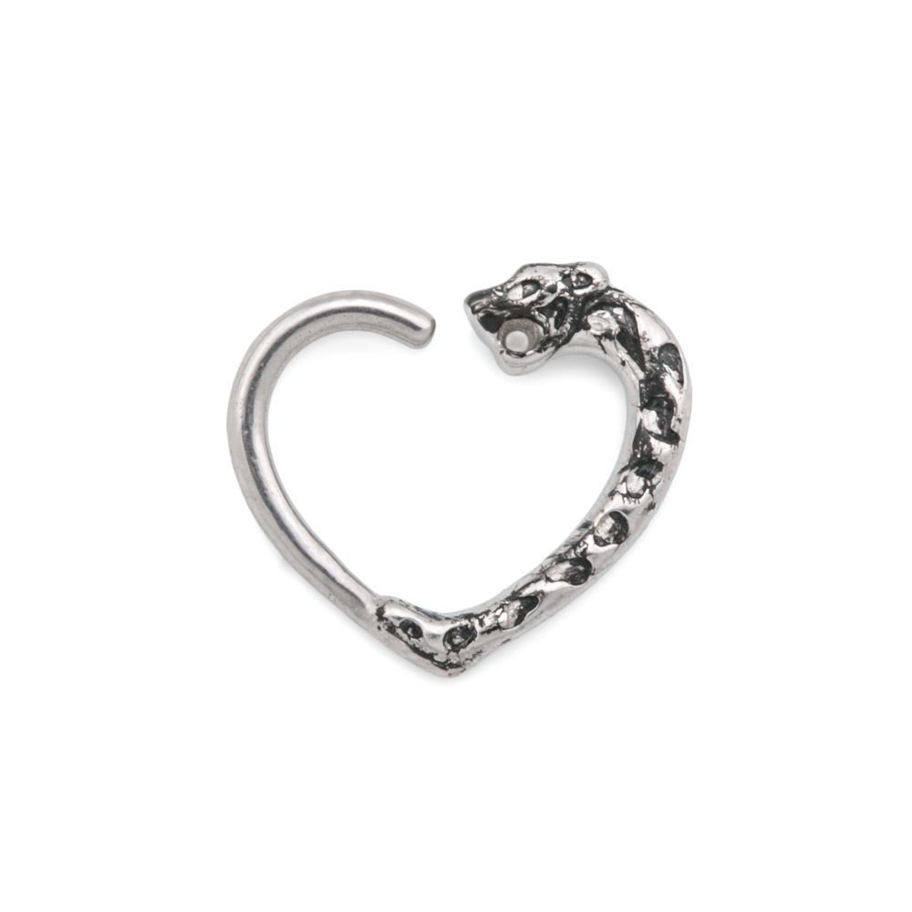 16g Panther Heart Bendable Ear Jewelry - Monster Steel