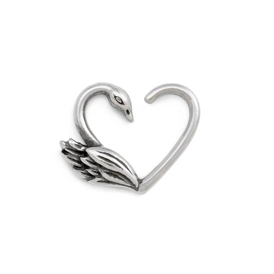 16g Antique Swan Bendable Heart Ear Jewelry — Price Per 2 - Monster Steel