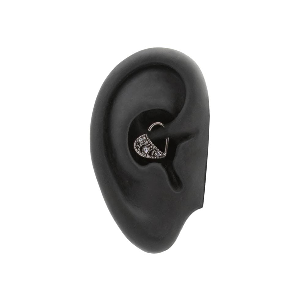 16g Crystal Beaded Rows Bendable Heart Ear Jewelry — Price Per 2 - Monster Steel