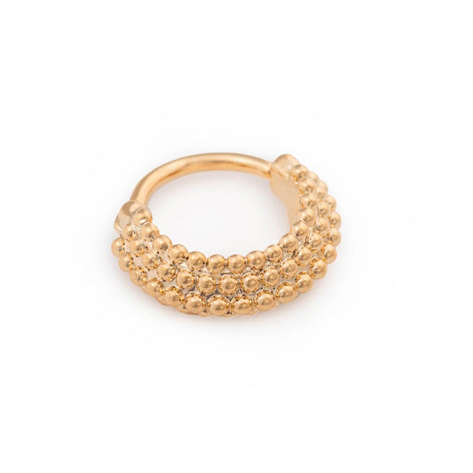 16g PVD Gold Micron Beaded Rope Clicker (Closed)