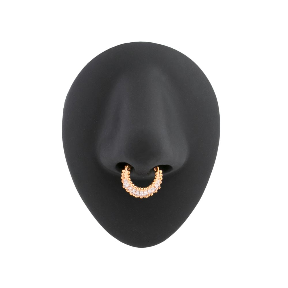 16g PVD Gold Anastasia’s Tiara Septum Clicker (on model)