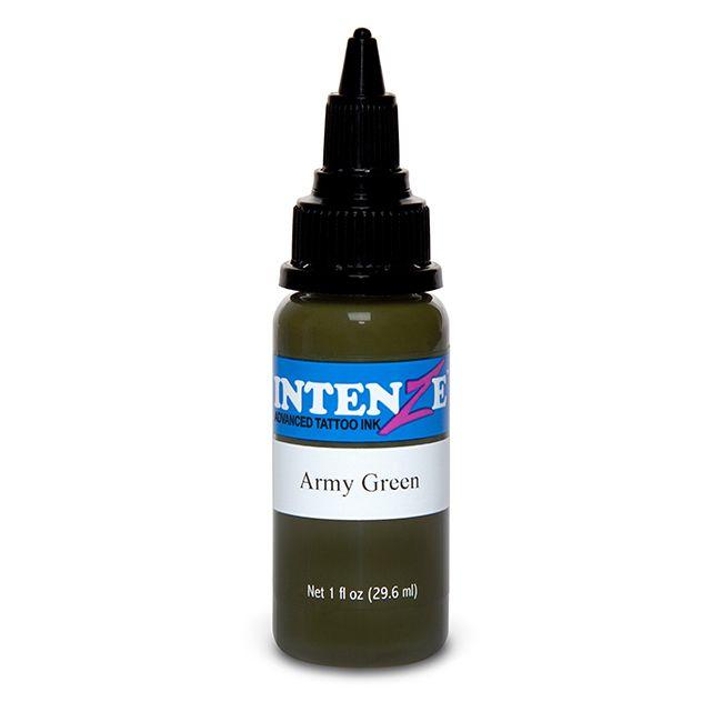 Intenze Tattoo Ink - Army Green - Pick Size - Monster Steel