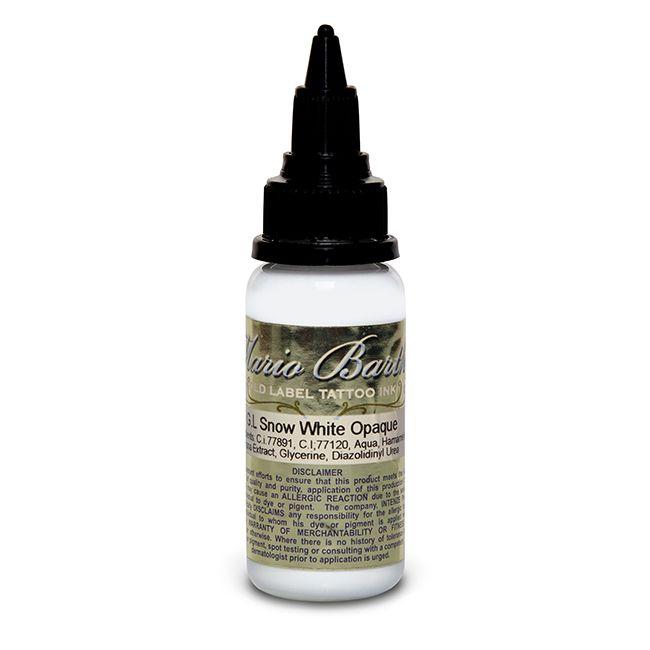 Snow White Opaque Mario Barth Gold Label — Intenze Tattoo Ink — 1oz Bottle - Monster Steel