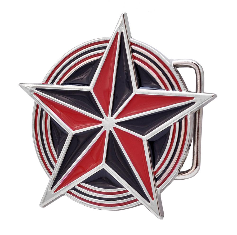 Unisex 3D Nautical Celtic Star Belt Buckle Enameled - Monster Steel