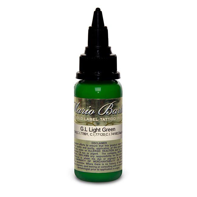 Light Green Mario Barth Gold Label — Intenze Tattoo Ink — 1oz Bottle - Monster Steel