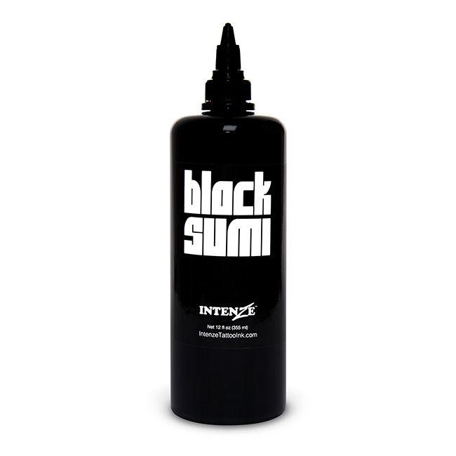 Black Sumi Outlining Ink — Intenze Japanese Tattoo Ink — 12oz Bottle - Monster Steel